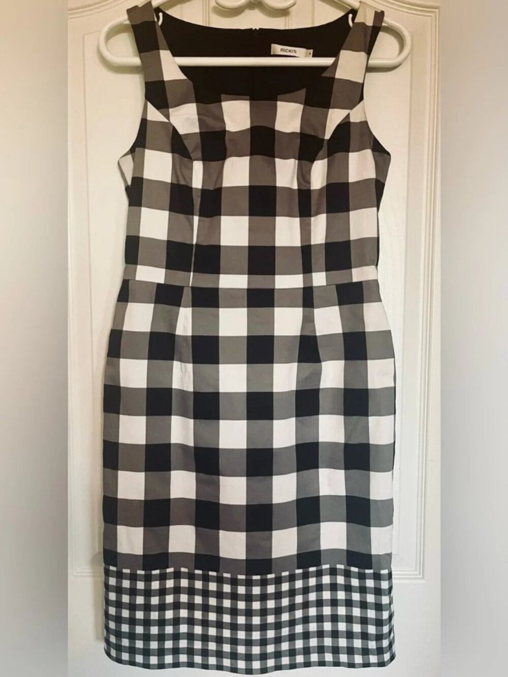Ricki's Black and White Gingham Pencil Dress
